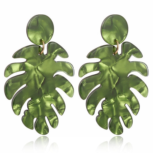 Monstera Leaf Earrings